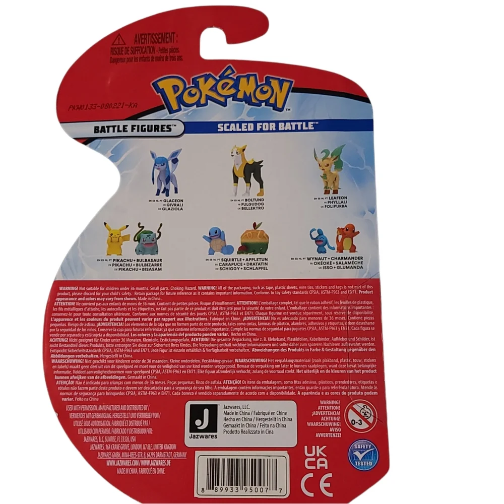 Jazwares Pokemon Wynaut Shadow Bright Charmander Fire Lizard Battle Figures Pack
